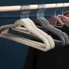 Cabide Aveludado, Antiderrapante, Cabide Sem Marcas, Suporte Doméstico para Roupas de Adulto, Varal para Secagem de Roupas Molhadas e Secas
