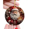 Decoraciones Transfronterizas de Nueva Atmósfera Navideña Colgante para Coche Adornos para Árbol de Navidad Reno Navideño Muñeco de Nieve Pingüino