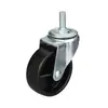 Luz negra 1.5 pulgadas 2 pulgadas PP rueda giratoria universal rueda industrial de nylon freno lateral rueda giratoria de plástico rueda de carrito