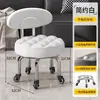 Taburete pequeño con ruedas universal estilo italiano ruedas taburete móvil taburete bajo para el hogar sala de estar con ruedas silla con respaldo taburete deslizante