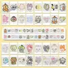 Adesivos de Materiais de Contas Patchwork Recém-Atualizados com 128 Peças, Desenhos Fofos de Contas Patchwork em Desenho Animado, Adesivos Autoadesivos Impermeáveis para Decoração de Mesa