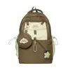 Mochila soft girl muito estilosa, mini bolsa mini ins, conjunto de mochila de duas peças para estudantes universitárias para passeios de primavera