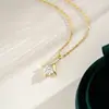 Colgante Irregular Geométrico de Plata de Ley 925 Collar de Moissanita para Mujer Chapado en Oro de 14K Exclusivo Transfronterizo Dropshipping