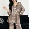 Nuevos Pijamas de Algodón y Seda Estilo Perezoso para Mujer 2026, Conjunto de Pijama Delgado de Tirar, Ropa de Casa Estilo Chino, Moderno