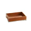 Caja de Joyería de Madera Maciza para Artículos Varios de Escritorio Rectangular Bandeja de Madera Almacenamiento de Cosméticos para Dormitorio Caja de Madera con Tapa Deslizante