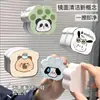 Toallita de espejo japonesa con gran poder de descontaminación para limpiar manchas de agua difíciles, resistente al desgaste y duradera, toallita de esponja con forma de garra de gato para limpiar el espejo sin desprenderse