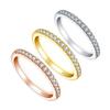 Anillo Europeo y Americano Transfronterizo de Plata S925 para Mujer Anillo de Fila de Plata de Ley Anillo de Plata de Fila para Mujer Diamante de Fila Grande Circonita