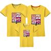 Ropa de verano de manga corta para suegros nueva familia de tres algodón fino ropa para niños ropa para enamorados venta al por mayor ropa de clase impresión generación de cabello
