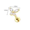 Nuevas explosiones aleación de titanio G23 libélula circón diente interno labio clavo hueso de la oreja clavo pantalla para la oreja comercio exterior joyería para perforaciones en stock