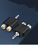 Adaptador de audio de 3.5 mm macho a doble loto hembra, adaptador de audio de 3.5 mm macho a 2 RCA, altavoz, uno a dos