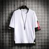Estação independente camiseta solta masculina verão 2021 algodão bordado camisa esportiva manga curta Comércio Exterior roupas masculinas atacado