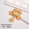 Flor de Renda Fofa DIY Joias Feitas à Mão Miçanga Solta Pulseira Colar Corrente de Celular Pingente Miçangas Coração Colorido Fofo