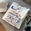 Camiseta de Verano de Manga Corta para Mujer 2025 Algodón de Alta Calidad Holgada Versátil Casual Blanca Top de Media Manga Camiseta de Moda Trendy Exportación