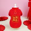 Ropa para gato otoño e invierno festival festiva linda cálida de terciopelo Ropa de terciopelo festiva feliz año nuevo muñeco gato Golden Gira 24