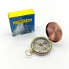Brújula Retro G50 Bronce Antiguo Tapa abatible Regalo Portátil Estilo Reloj de Bolsillo Carcasa de Metal Cobre