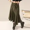 Falda Irregular Vintage Tendencia Otoño 2026 Nuevo Diseño Adelgazante Línea A Acampanada Falda 13881