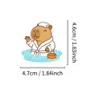 Compra transfronteriza directa de 50 lindos stickers de capibara, paquete de emojis de capibara relajantes, pegatinas decorativas para material de diario