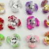 Cuentas de Sirena Coloridas con Flor de Tres Pétalos Incrustada de Diamantes Base de Flor de Aleación Base de Flor de Mariposa Accesorios para Ensartar Cuentas Espaciadoras para Pulseras y Collares DIY