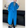 Outono/Inverno 2026 Novo Cardigan Longo de Tricô com Cadarço Cinza Elegante Suéter Jaqueta Moderna Feminina