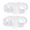 Separador de Dedos com Três Furos para Correção de Joanete, Separador para Sobreposição Óssea do Dedo Grande do Pé com Três Dedos, Almofada de Pé Macia Anti-Atrito