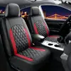 Almofada de Assento de Carro de Comércio Exterior Transfronteiriço, Capa de Assento Universal para Todas as Estações, Protetor de Assento de Carro Bordado com Quilting de Diamante de Linha Dupla em Couro PU