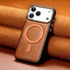 Aplicable a Apple 18ProMax Funda de Teléfono Magnética de Cuero Retro de Negocios iPhone 17 Gama Alta 15 Funda Protectora
