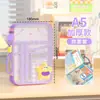 Bolsa de Archivo de Malla de Doble Capa A4A5 Gran Capacidad Transparente Bolsa de Papelería Bolsa de Almacenamiento para Clasificación de Materias Estudiantiles Alto Valor Estético