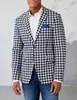Nueva Chaqueta de Traje a Cuadros de Fila Única con Dos Botones de Comercio Exterior Transfronterizo para Hombre, Parte Superior de Traje Casual Ajustada para Hombre