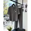 Traje Casual de Verano Nuevo Estilo Chino para Hombre, Conjunto de Dos Piezas Suelto de Cuello V para Té, Manga Corta de Seda de Hielo, Delgado Elástico Arrugado