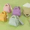 Versão Coreana de Fofo Sanrio Criativo Macaron Clutch Chaveiro Cor de Doce Pequena Carteira de Moedas Bolsa de Couro para Chaves