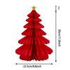 Sombrero de Papá Noel, árbol de Navidad, campana, adornos de panal, bandera navideña, abanico de papel, soporte para pastel de flores, adornos en espiral