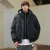 Ootd Chaqueta de Algodón para Exteriores para Hombres y Mujeres, Versátil Casual de Invierno Conjunto de Dos Piezas con Capucha Bloque de Color Chaqueta Acolchada Moda Abrigo para Pareja