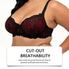 Sujetador Zeriluna de Encaje Push-Up, Transpirable, Cómodo, Sexy, de Soporte para el Busto, Lencería de Moda Tallas Grandes