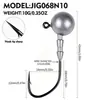 Jigs para Pesca 3.5g 5g 7g 10g Color Natural Fundido a Presión Señuelo Blando Cola en T Cola Rizada Micro Jigs
