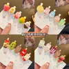 Pinza para el Cabello de Falso Helado de Paleta de Verano para Mujer, Lindo Clip de Pato para Flequillo en el Lado de la Frente, Pinza para el Cabello Infantil Accesorio para el Cabello