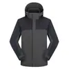 Cortavientos tres en uno de bloques de color, unisex, impermeable, a prueba de viento, cálido, con forro polar, adecuado para actividades al aire libre, senderismo y trabajo