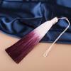 Nuevo Colgante de Borla Degradada de Extremo Cerrado de 13 cm Hecho a Mano DIY Accesorio de Joyería Estilo Antiguo Colgante de Abanico Accesorio para Bolso Hanfu