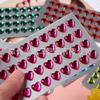 36 Pedrería Acrílica Plana de 12 mm en Forma de Corazón para Decoración de Álbumes de Fotos DIY para Niños