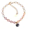 Joyería de perlas al por mayor bolsa de arena movediza de corazón de azúcar ágata colgante de bollo pequeño al vapor gota pequeña deslizante pulsera de perla de agua dulce mujer