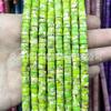 Separadores de 3*6 mm, cuentas sueltas, malaquita, turquesa, lapislázuli, cuentas de rueda doradas, accesorios para bricolaje, pulsera, espaciador, cuentas espaciadoras, cuentas planas de jade