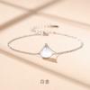 Pulsera de Plata de Ley 925 de Doble Capa para Mujer, Nicho de Lujo Ligero con un Toque de Alta Gama, Joyería de Pulsera de Madreperla Estilo Ins, Al por Mayor en Stock