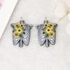 Pendientes acrílicos de Halloween con forma de calavera y girasol, para hacer tú mismo, con agujeros