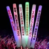Palo de Luz de Esponja de Siete Colores Palo de Espuma Personalización para Conciertos Palo Fluorescente Grande Palo Flash Logo Rosa Sin Bolsa