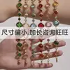 Tornozeleira Omaca de Vidro Cristal Geométrico Emendado Elegante Luxuosa Aço Inoxidável Ouro Real 18K Joias Atacado