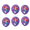 Set de Globos Temáticos de Cumpleaños de la Sirenita Ariel Suministros para Arreglos de Globos de Látex para Fiestas de Cumpleaños Infantiles