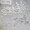 Atacado Mini Rombo Branco Fundo Plano Diamante Joia para Nail Art Popular DIY Floco de Neve Diamante Decorativo de Unha Usável