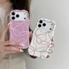 Funda de Teléfono con Lazo de Graffiti de Línea Colorida Artística para iPhone18Promax Cubierta Protectora de Película de Transferencia Térmica