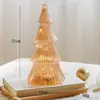 Árbol de Navidad de Cristal de Escritorio Luminoso Adornos Ins Decoración Atmósfera Festiva Fiesta Ventana Regalos de Navidad