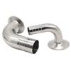 Codo de tubería de cuero de ajuste rápido de 90 grados de acero inoxidable SS304 SS316L, abrazadera sanitaria, boquilla de manguera, codo verde