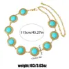 Cadena de cintura metálica vintage transfronteriza europea y americana, cadena para el ombligo, cinturón de verano para playa para mujer, accesorio para vestido, venta al por mayor de fábrica